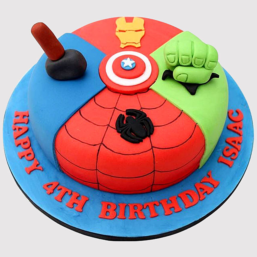 Avengers Special Fondant Cake Black Forest