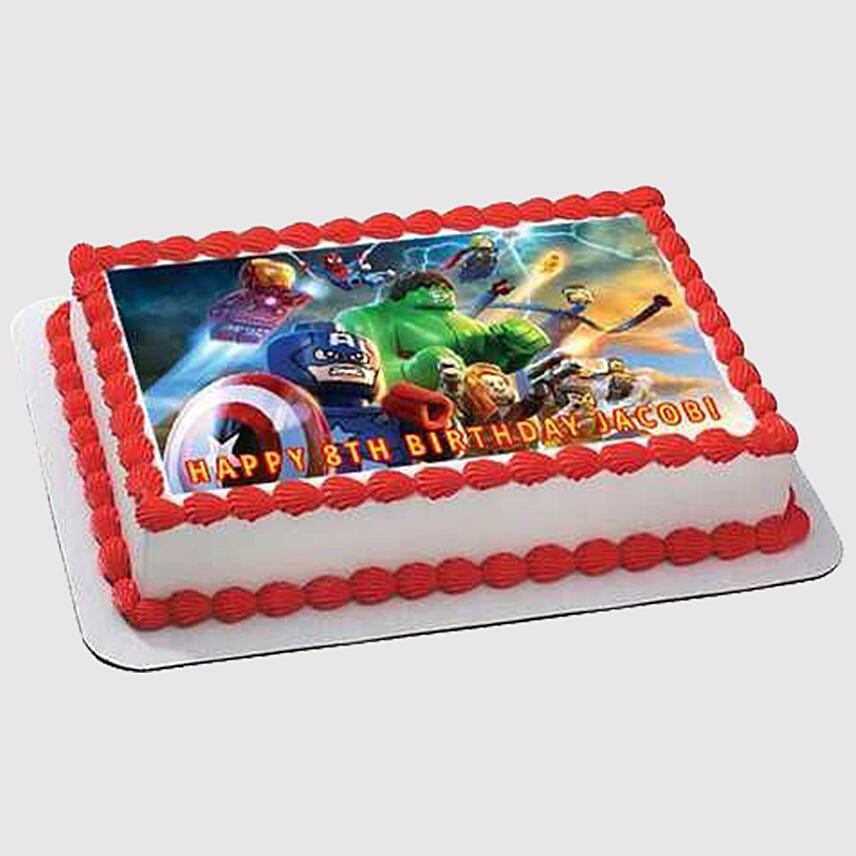 Avengers Superheroes Photo Cake Vanilla