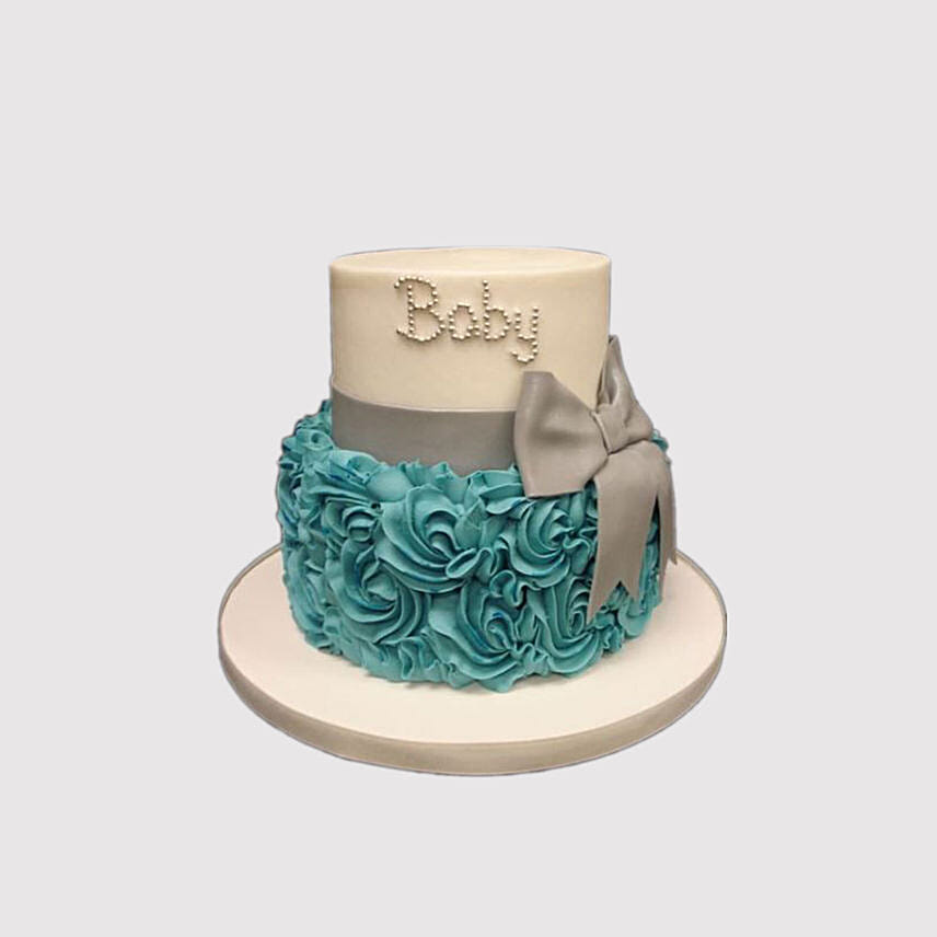 Baby Bow Vanilla Cake