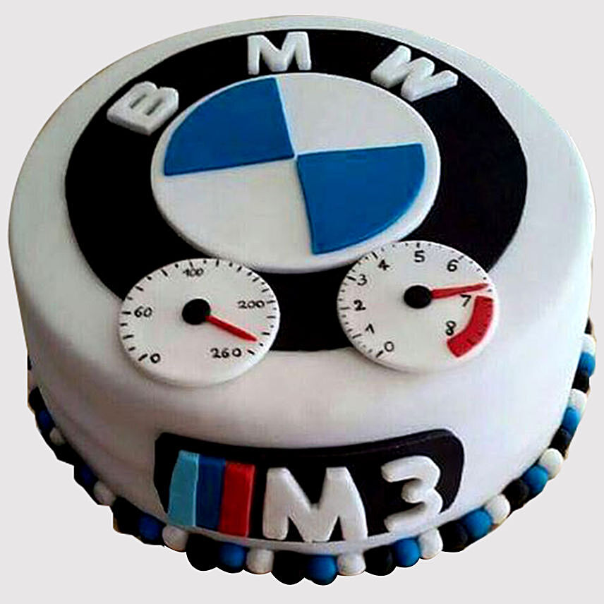 BMW Fondant Vanilla Cake