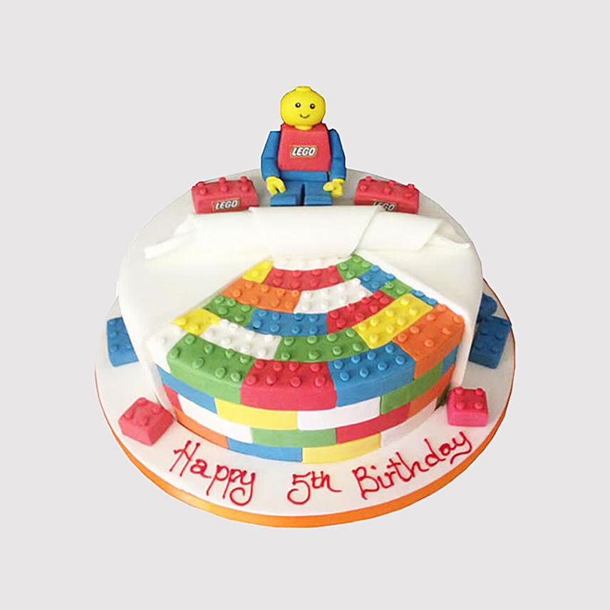 Colourful Legoland Butterscotch Cake