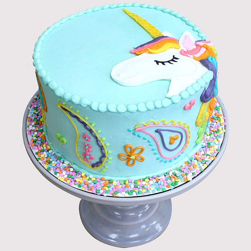 Colourful Unicorn Black Forest Cake