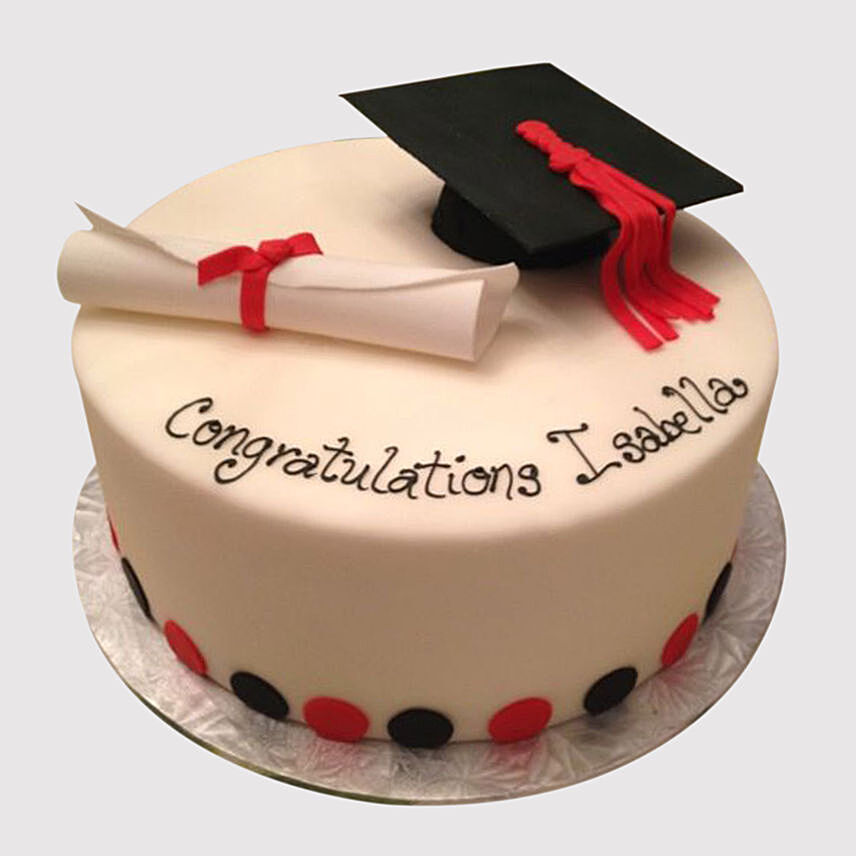 Congratulatory Graduation Vanilla Cake