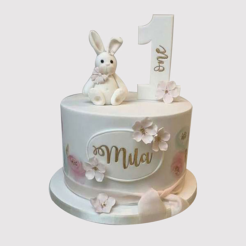 Cute Bunny Vanilla Cake