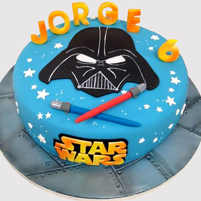 Darth Vader Star Wars Butterscotch Cake