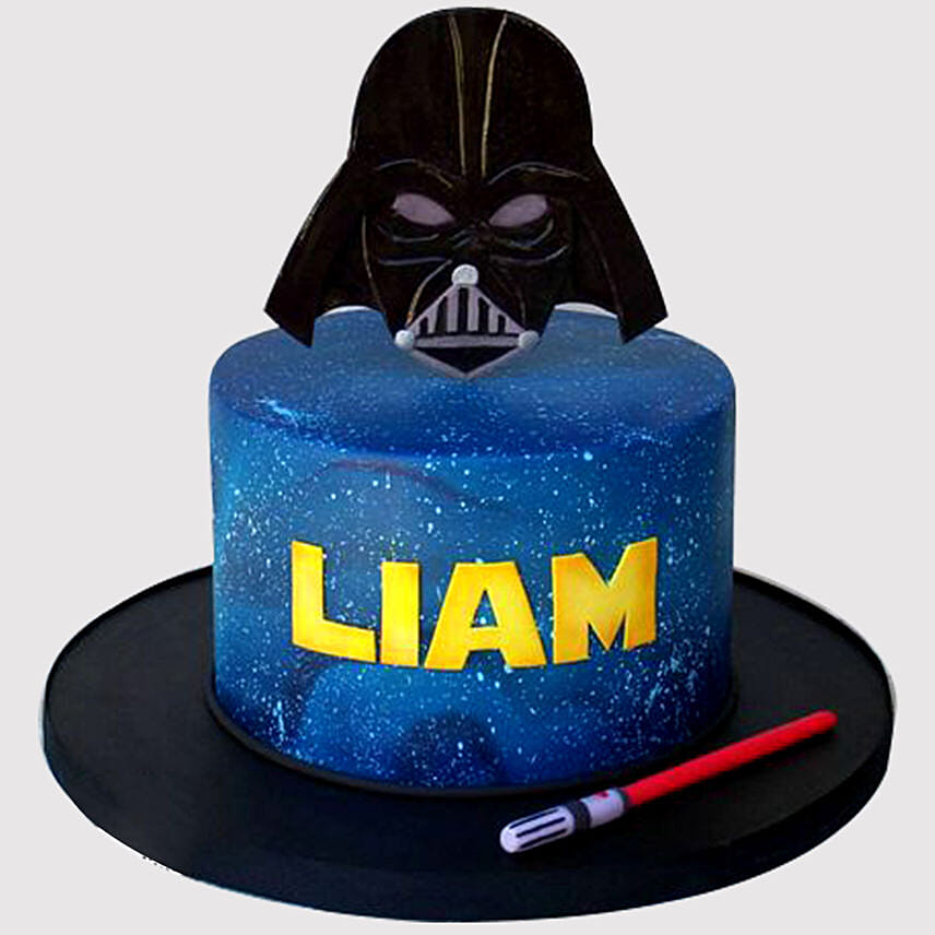 Darth Vader Themed Vanilla Cake