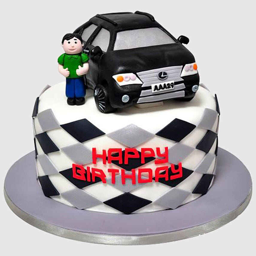 Designer Car Black Forest Cake