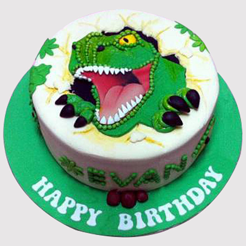 Dinosaur Fondant Black Forest Cake