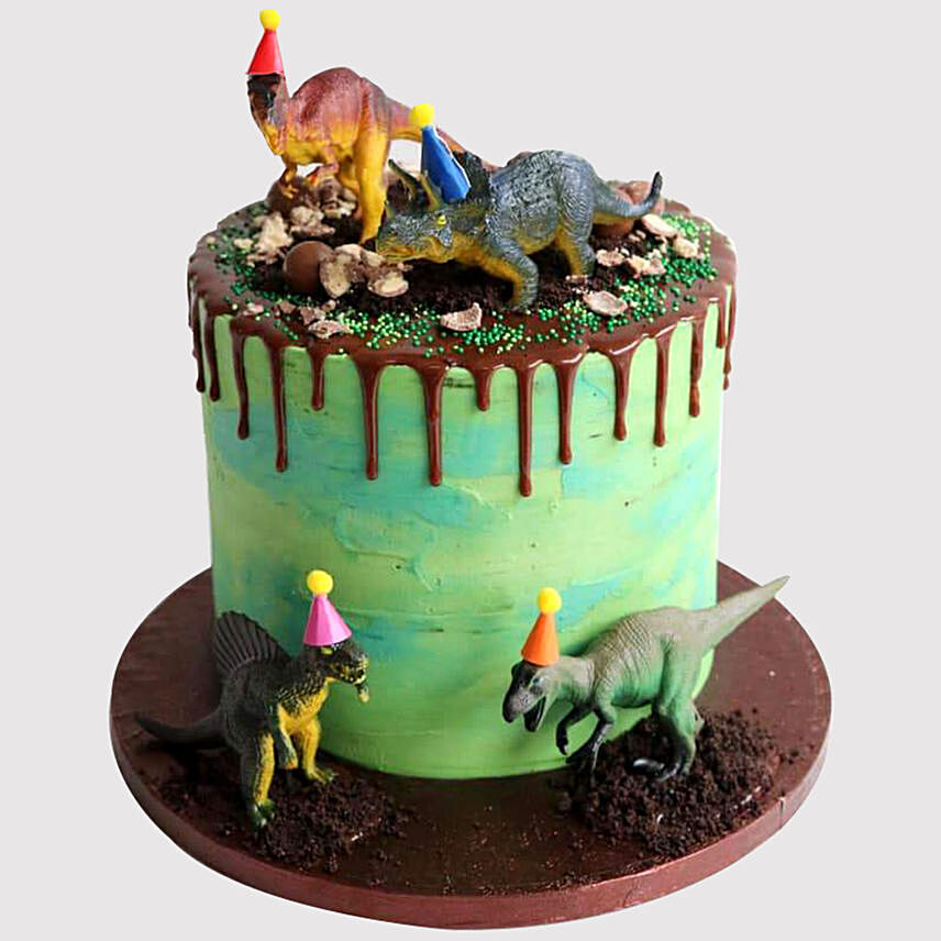 Dinosaur Party Butterscotch Cake