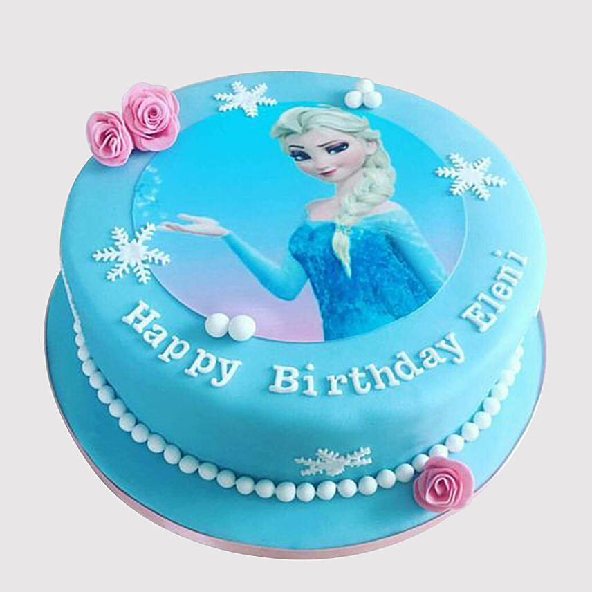 Elsa From Frozen Butterscotch Cake