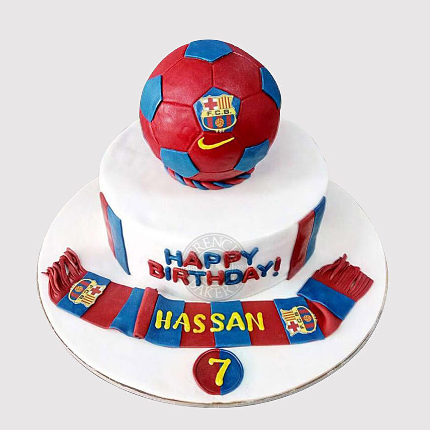 FC Barcelona Theme Truffle Cake