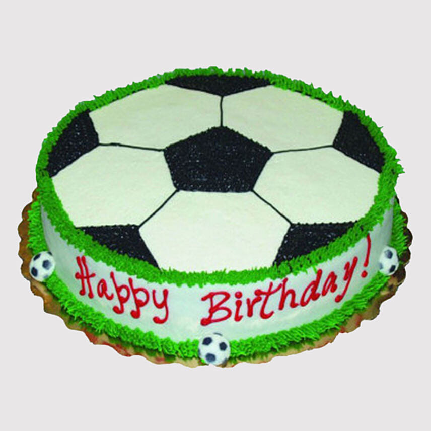 Football Cream Vanilla Cake