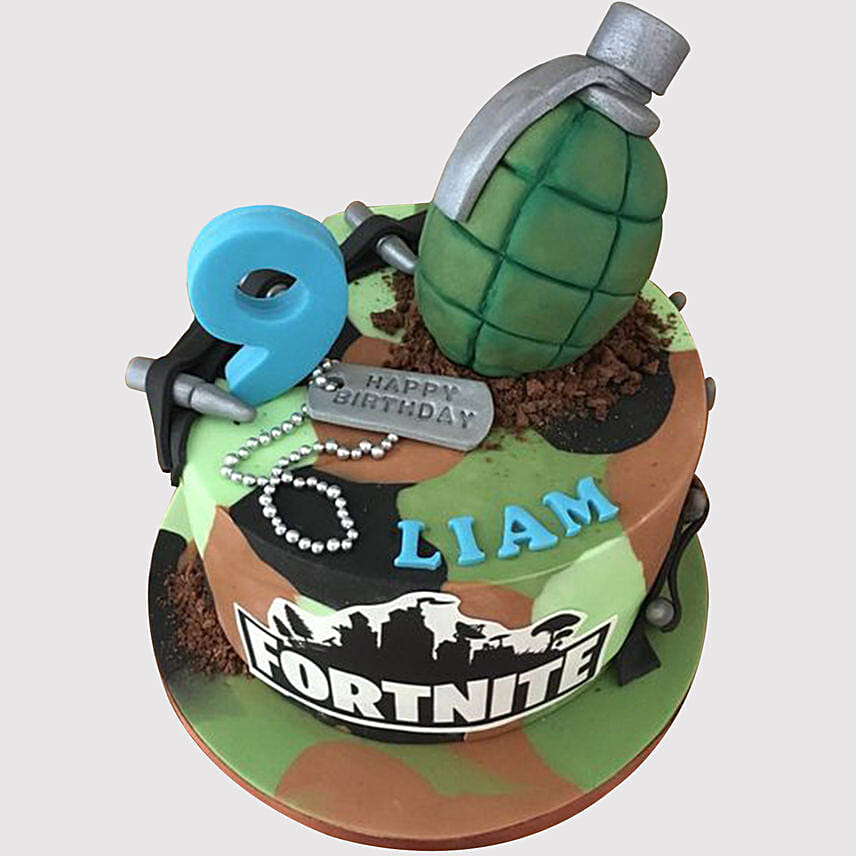 Fortnite Grenade Black Forest Cake