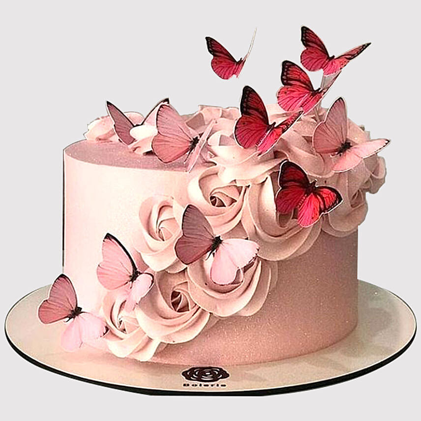 Glamorous Butterfly Black Forest Cake