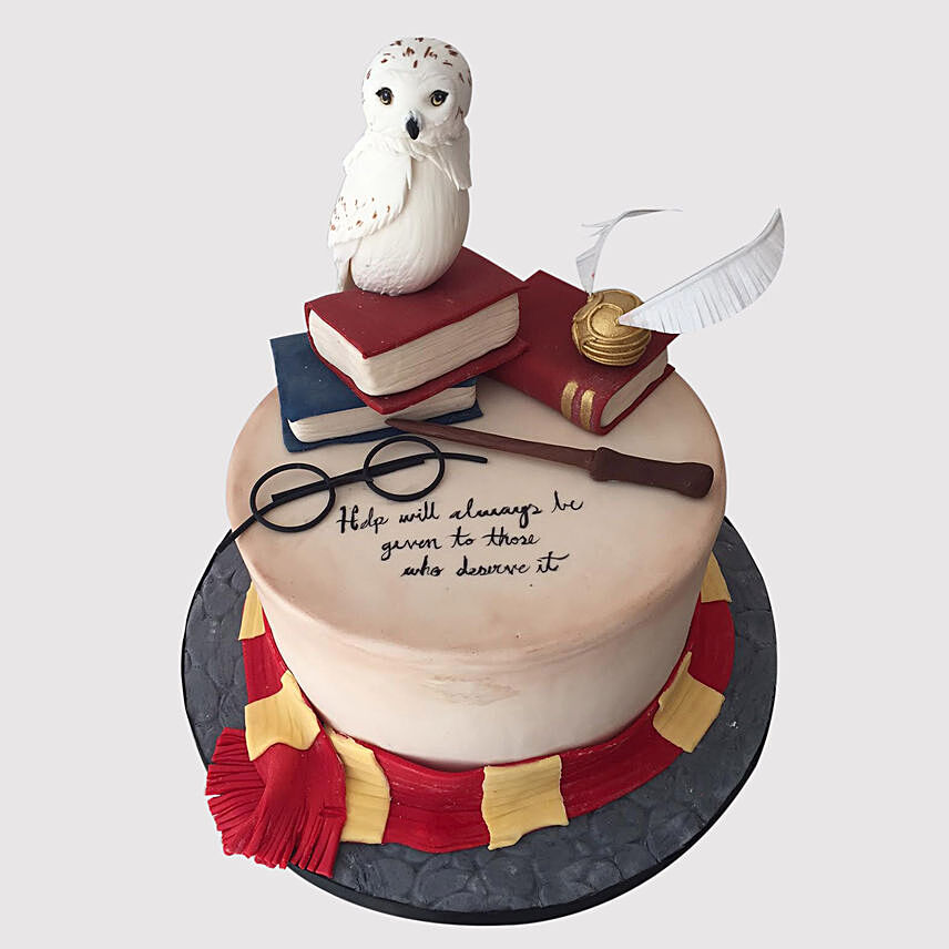 Hedwig The Snowy Owl Vanilla Cake