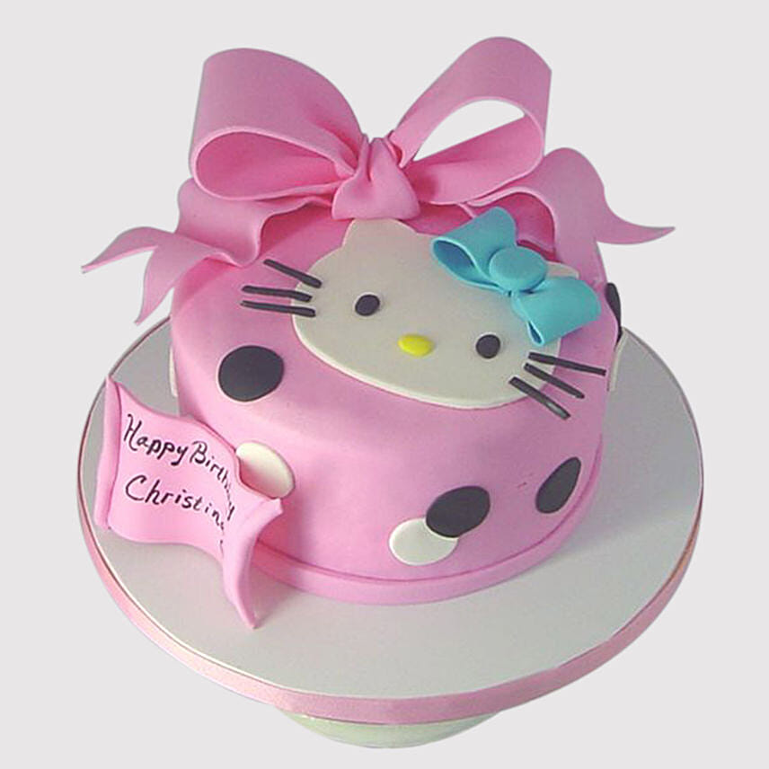 Hello Kitty Bow Butterscotch Cake