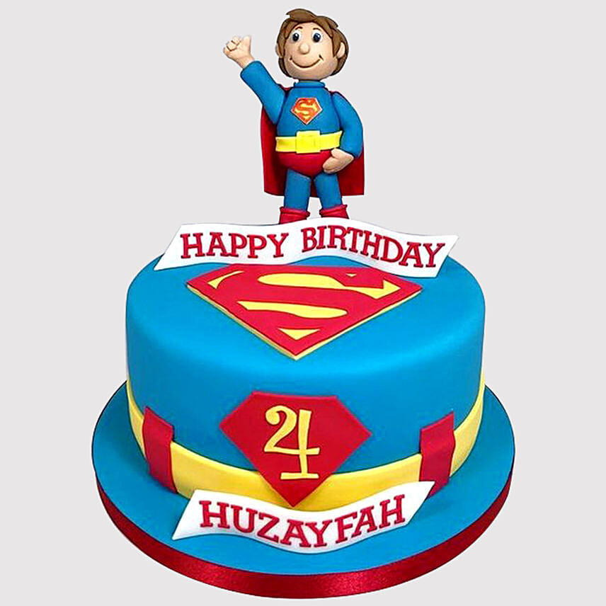 Hey Superman Fondant Black Forest Cake