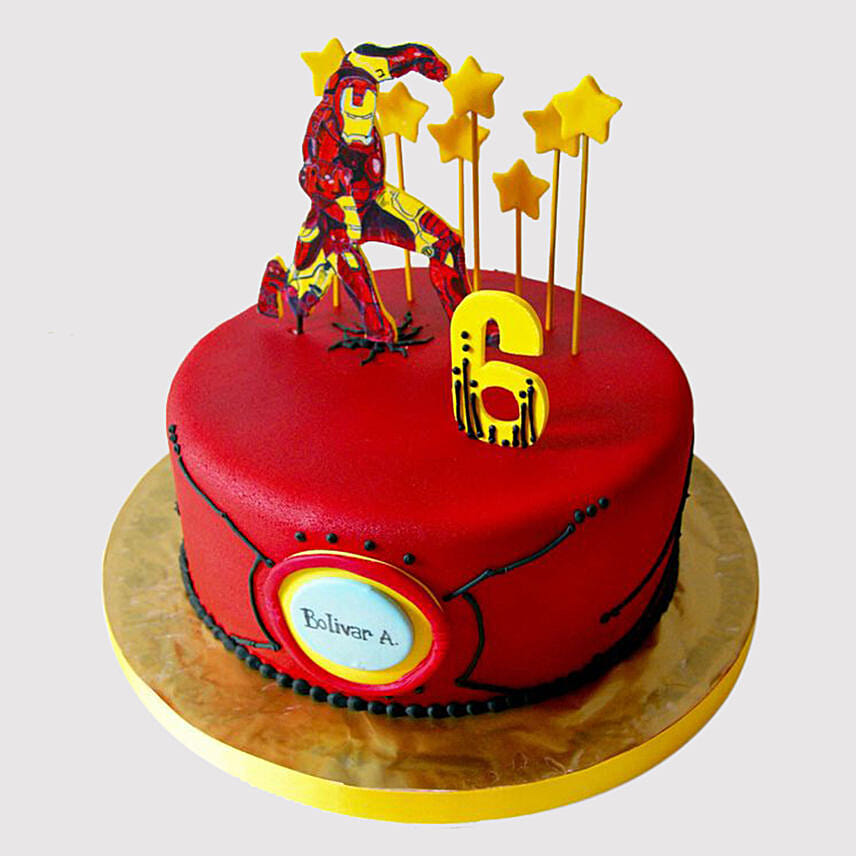 Iron Man Action Truffle Cake