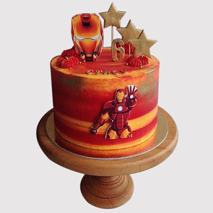 Iron Man Birthday Black Forest Cake