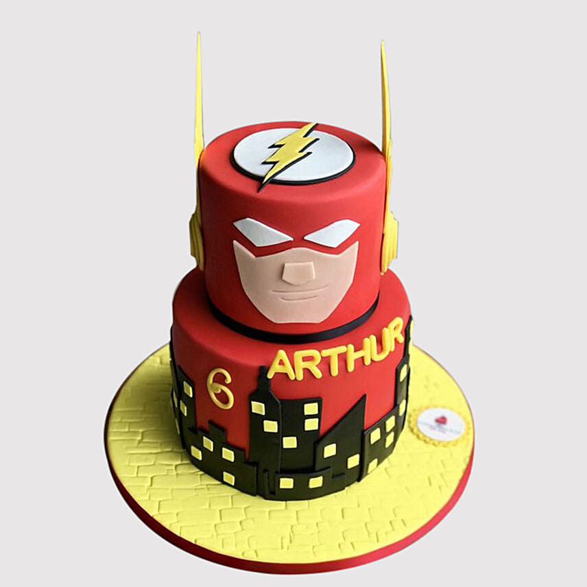 Iron Man Cartoon Butterscotch Cake