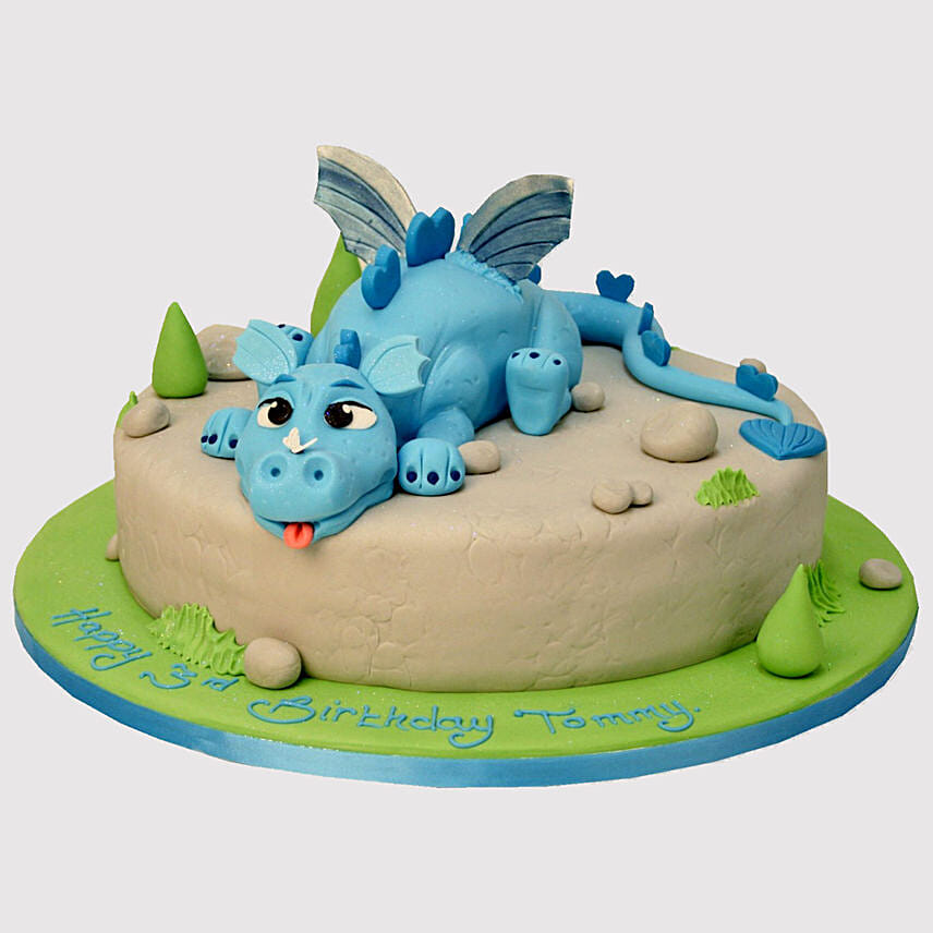 Lazy Dinosaur Vanilla Cake