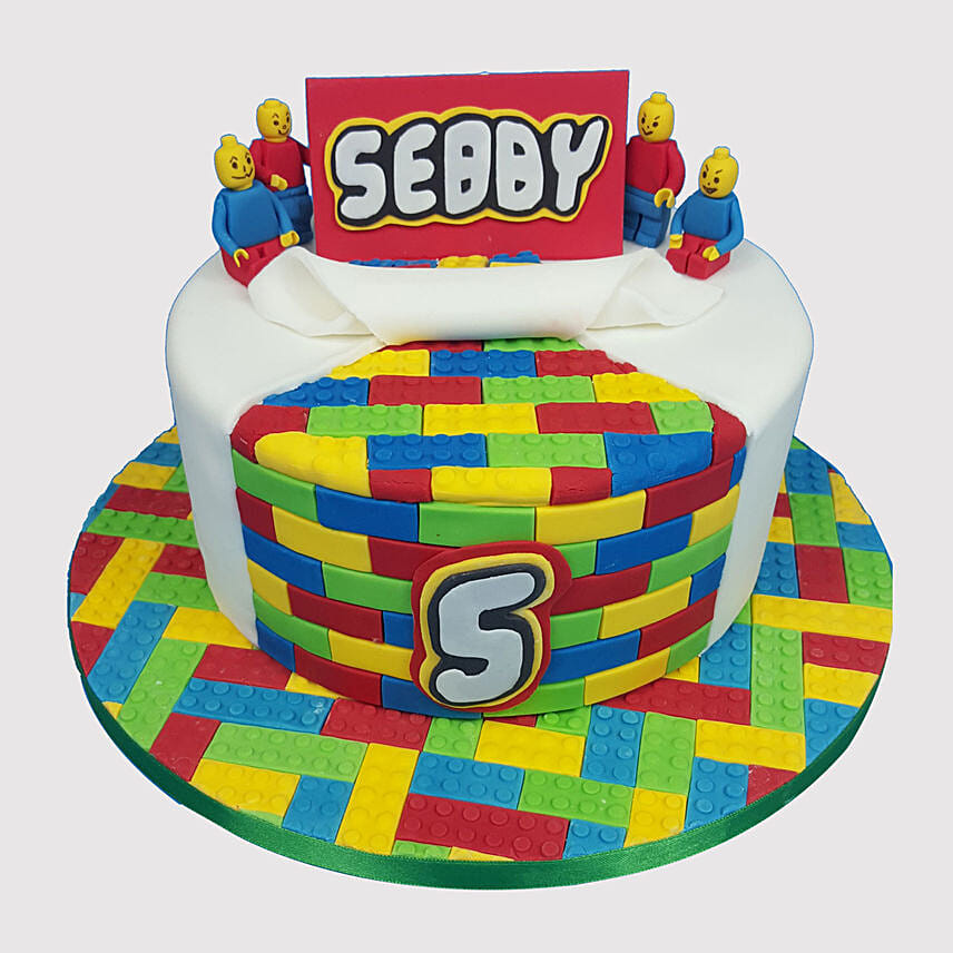 Legoland Themed Vanilla Cake