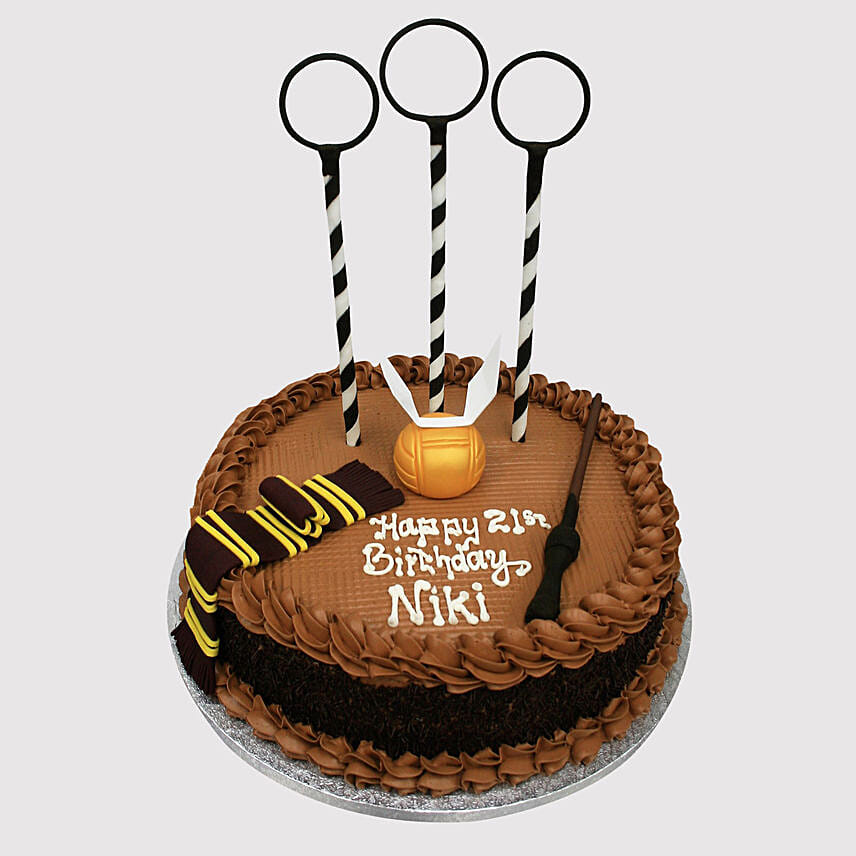 Magical Quidditch Theme Truffle Cake