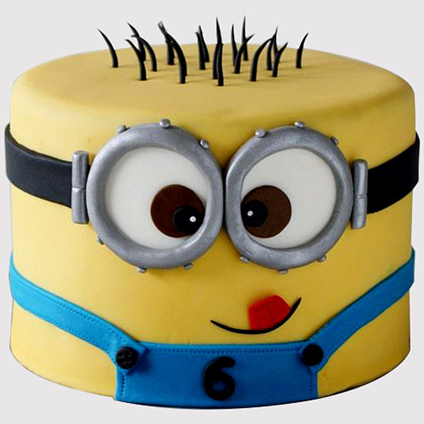 Minion Themed Butterscotch Cake