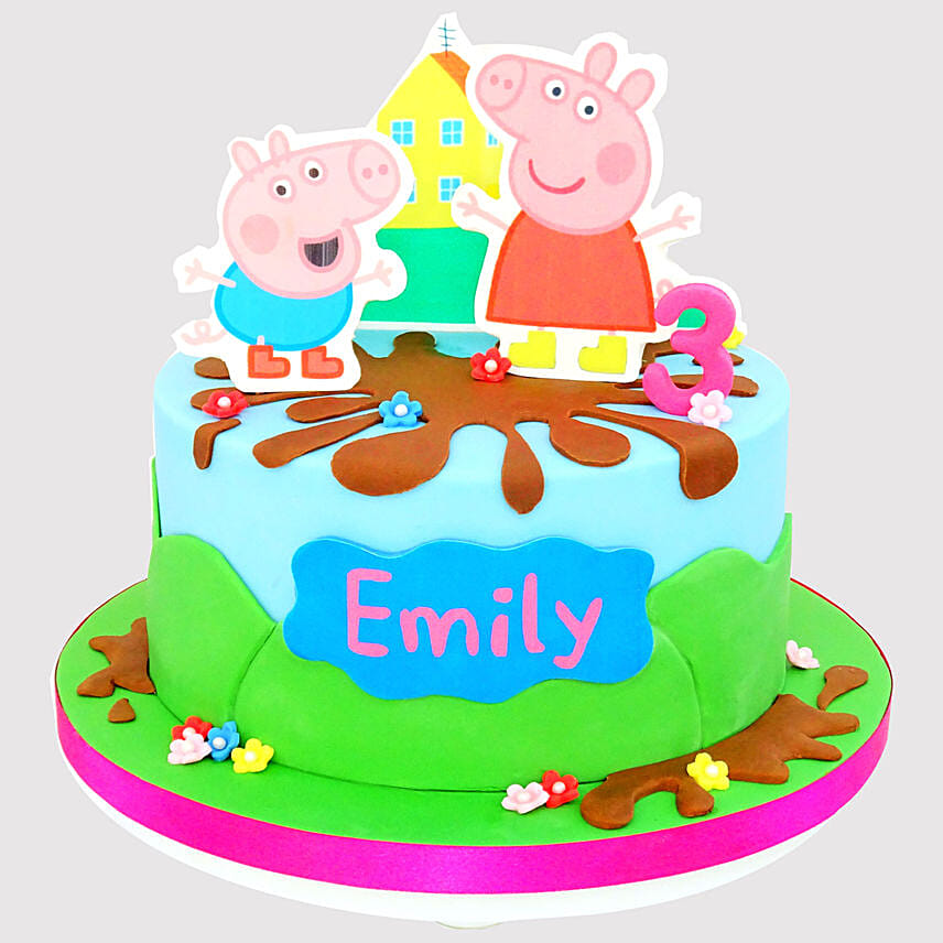 Mumy Pig and George Pig Truffle Cake