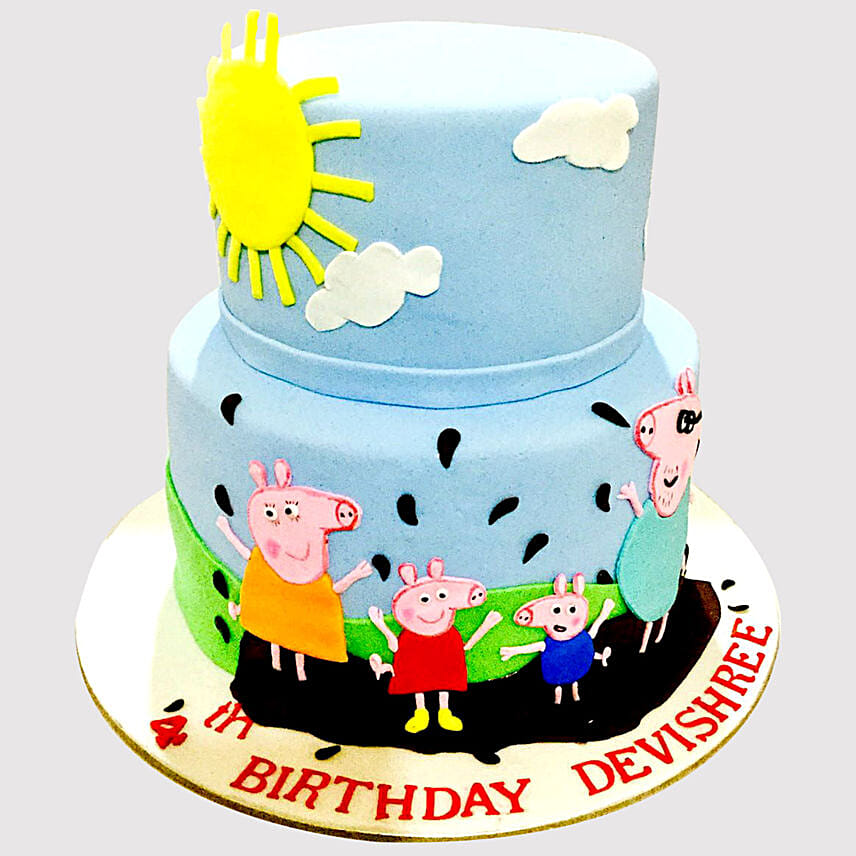 Peppa Pig Family Truffle Cake