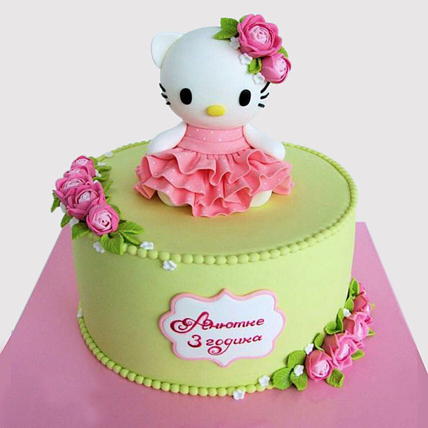 Pretty Hello Kitty Butterscotch Cake