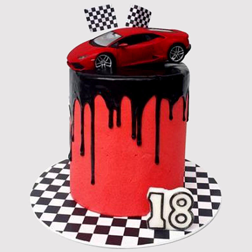 Race Car Butterscotch Cake