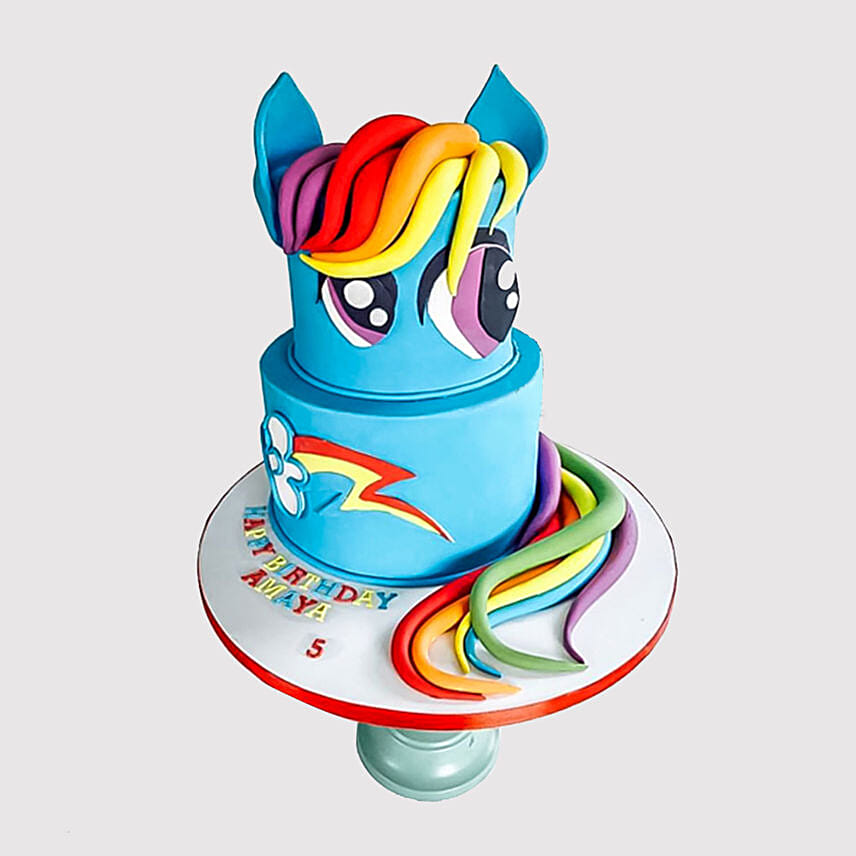 Rainbow Dash Butterscotch Cake