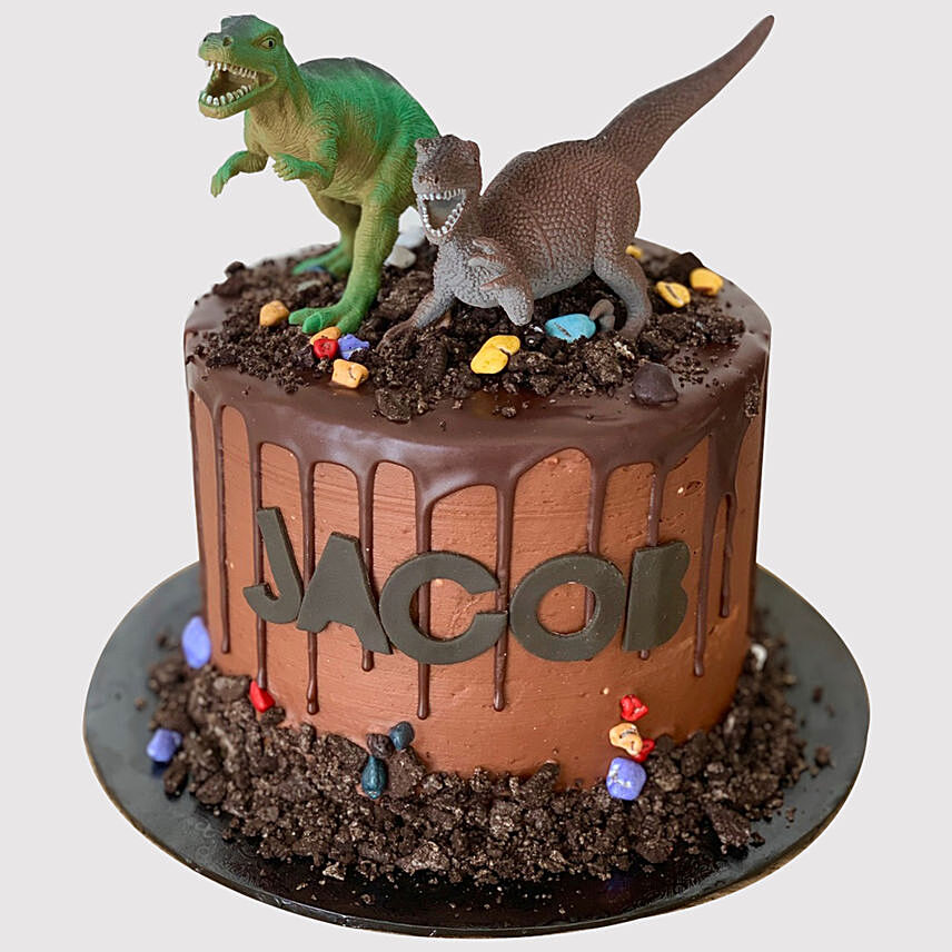 Roaring Dinosaurs Butterscotch Cake