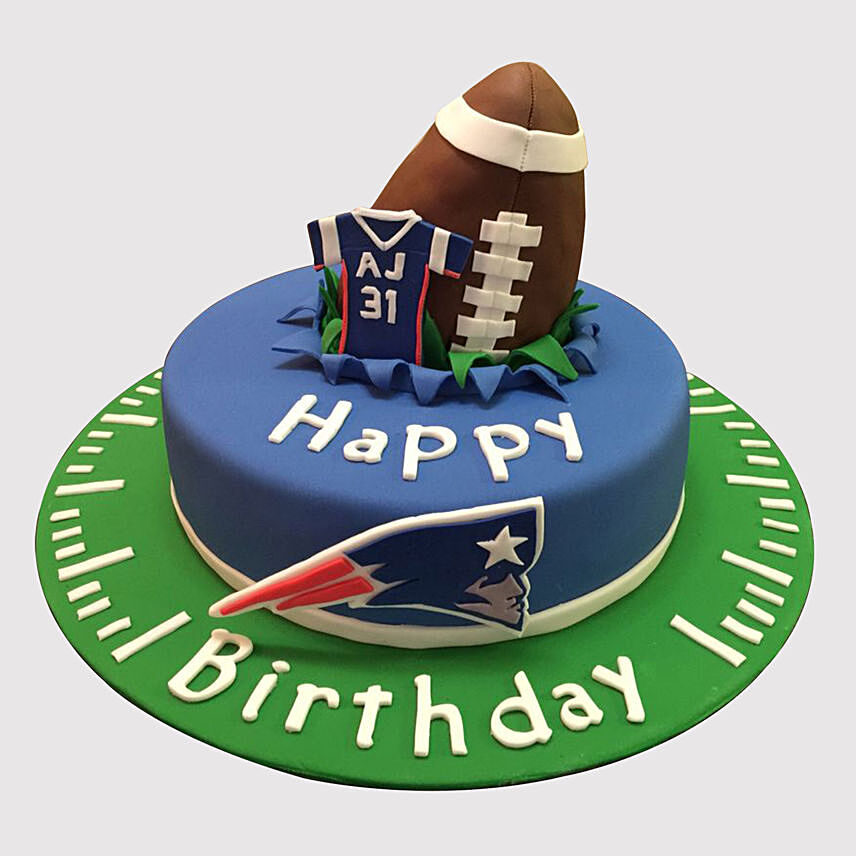 Rugby Ball Themed Truffle Cake