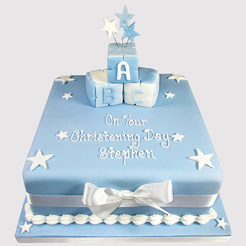 Starry Blue Vanilla Cake