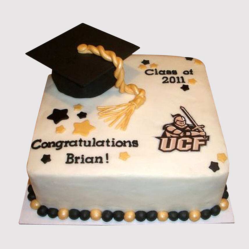 UCF Graduation Butterscotch Cake