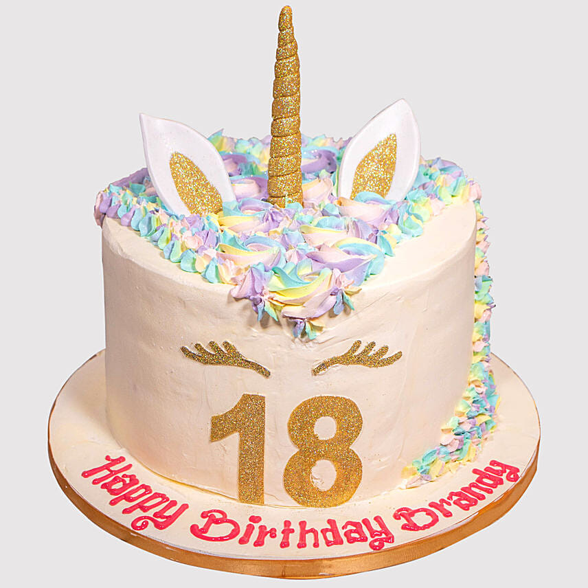 Unicorn Fondant Butterscotch Cake