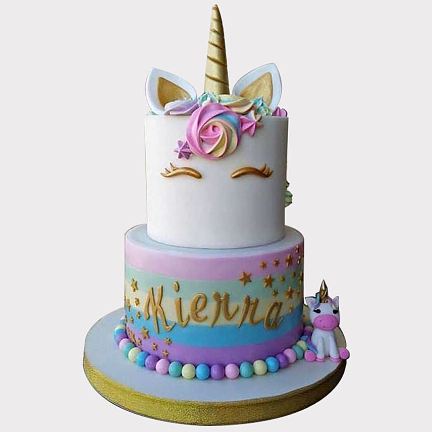 Unicorn Themed Black Forest Cake