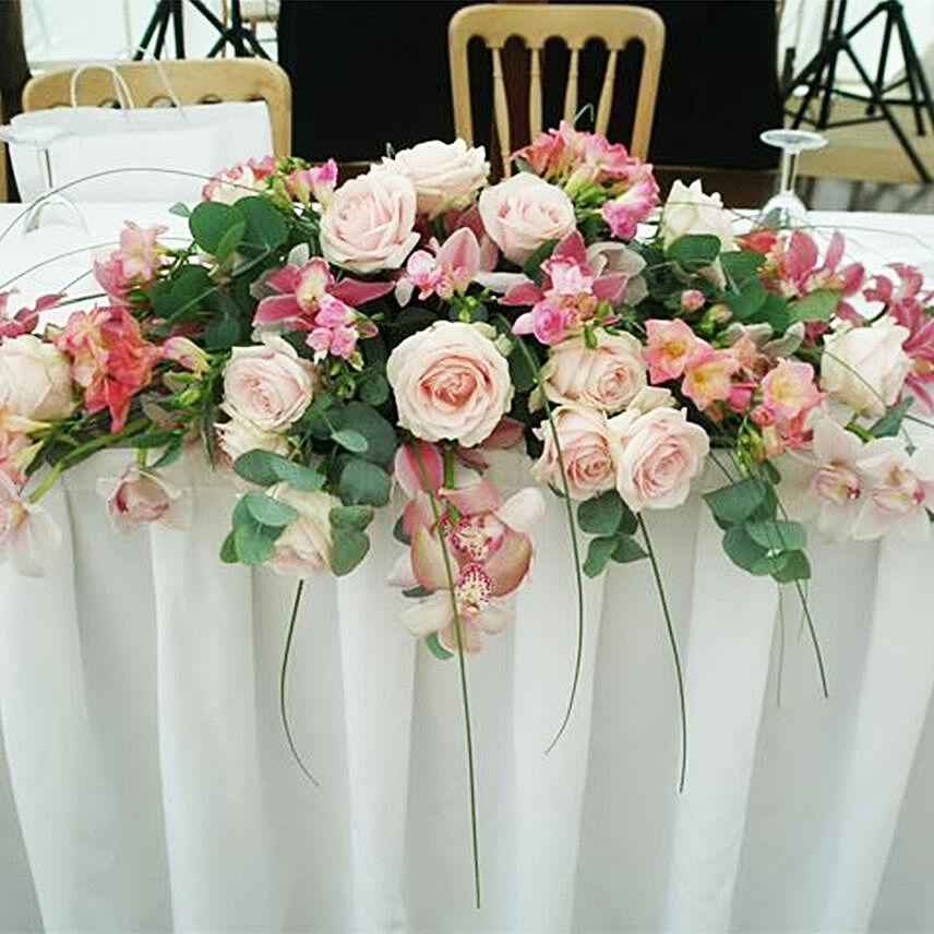 Beautiful Pink Floral Table Arrangement