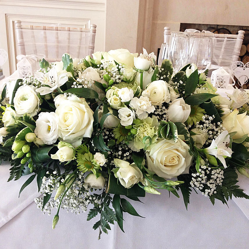 Gorgeous White Floral Table Arrangement