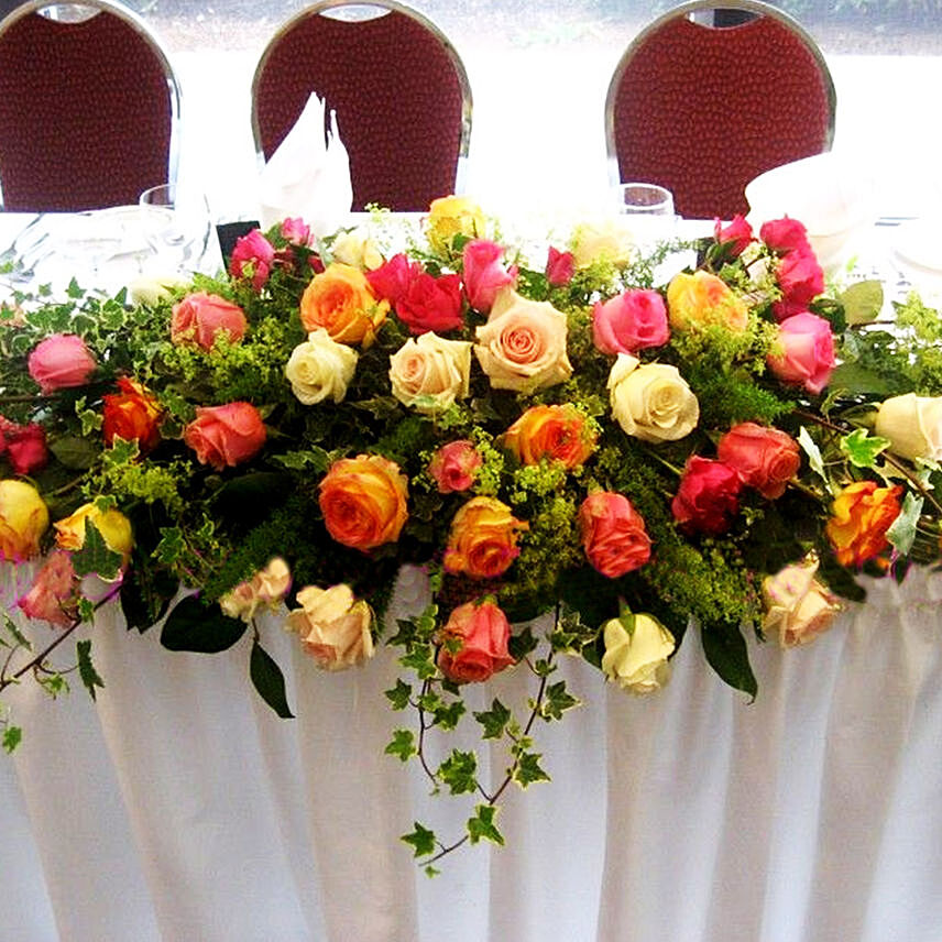 Rosy Floral Table Arrangement