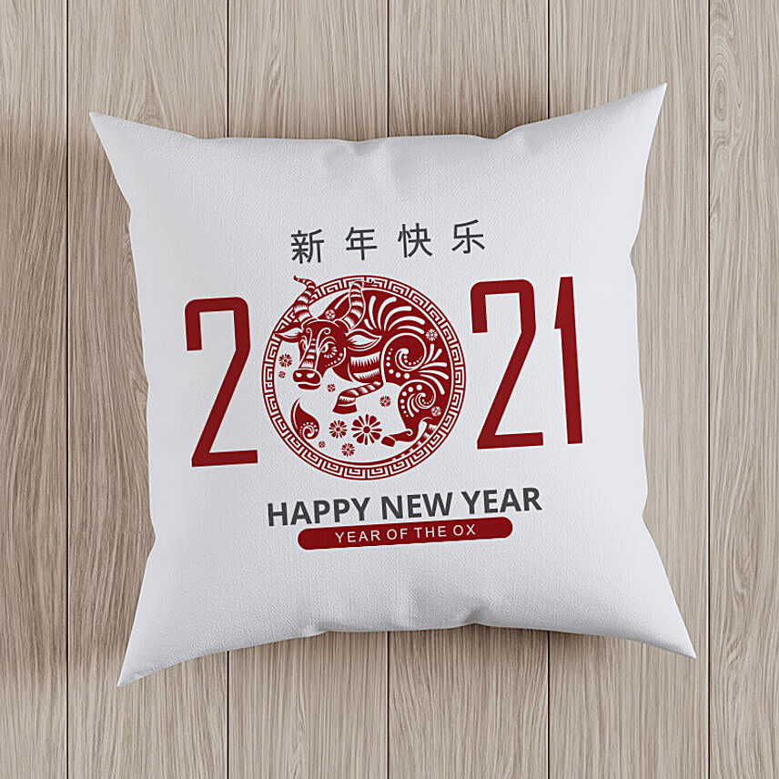 Chinese New Year Wishes Printed Cushion