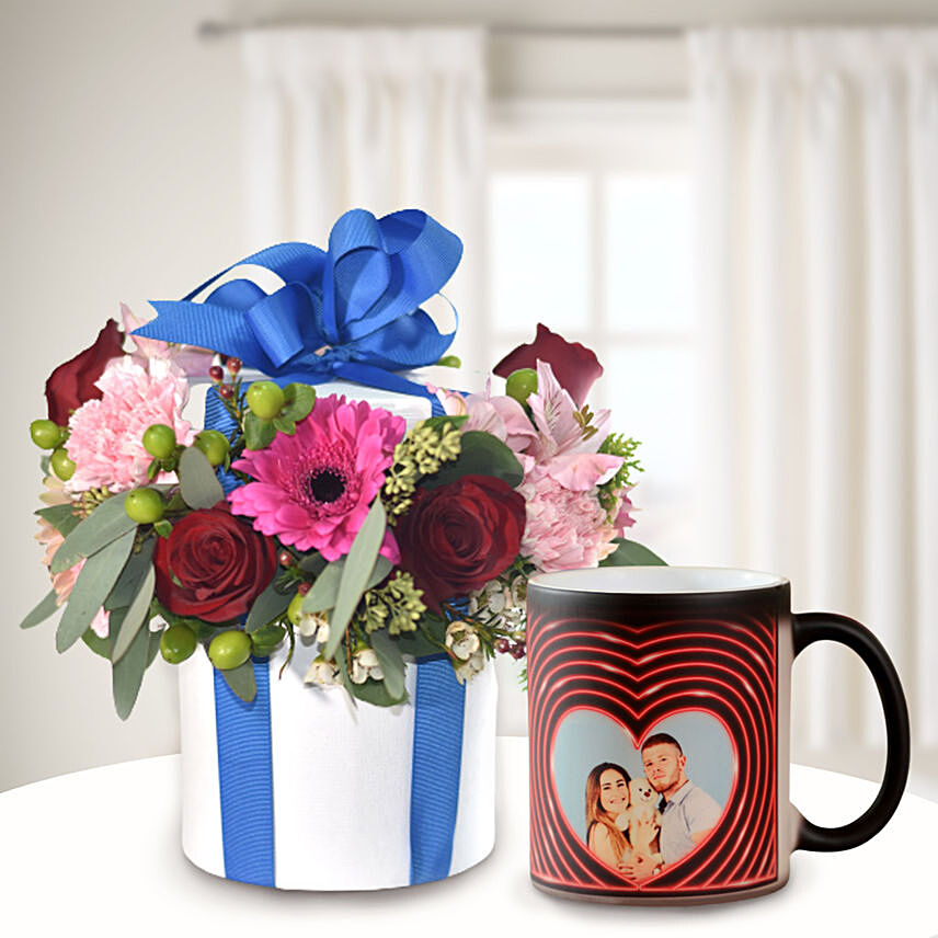 Perfect You Flowers In Vase with Personalised Mug