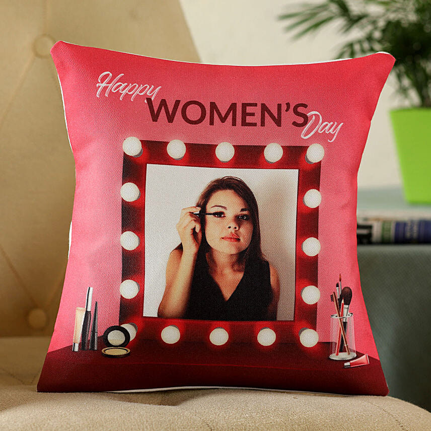 Personalised Women Day Greetings Cushion