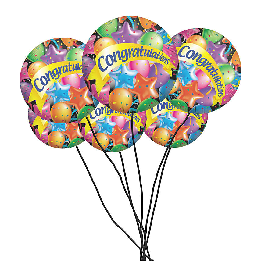 Bouquet of 6 Pcs Congratulations Balloon