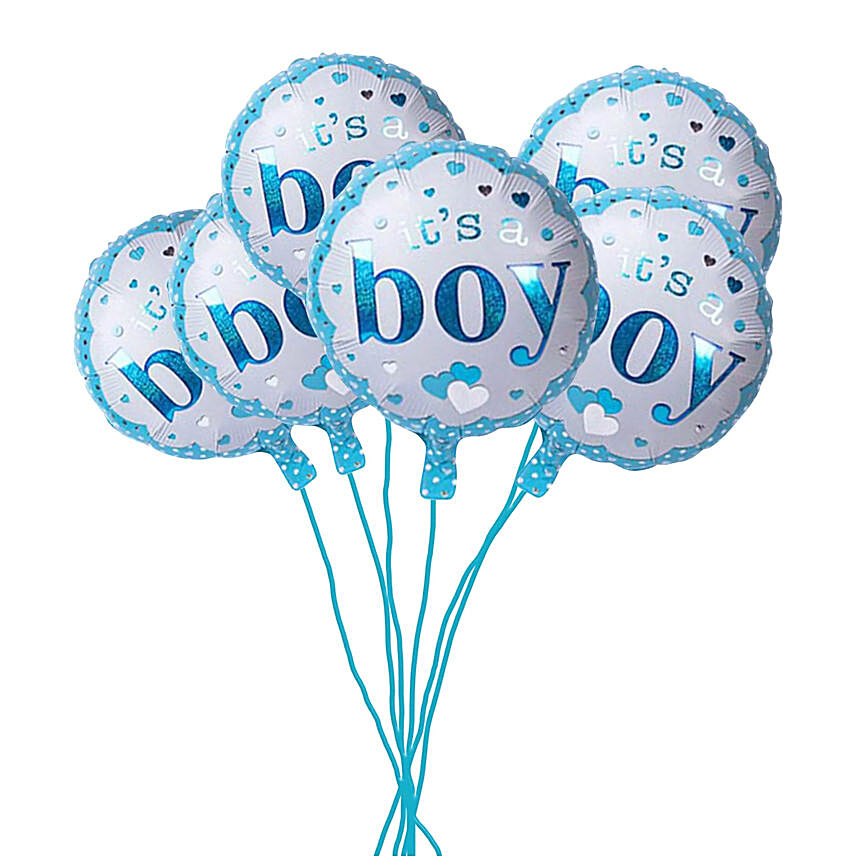 Bouquet of 6 Pcs It's Boy Balloon
