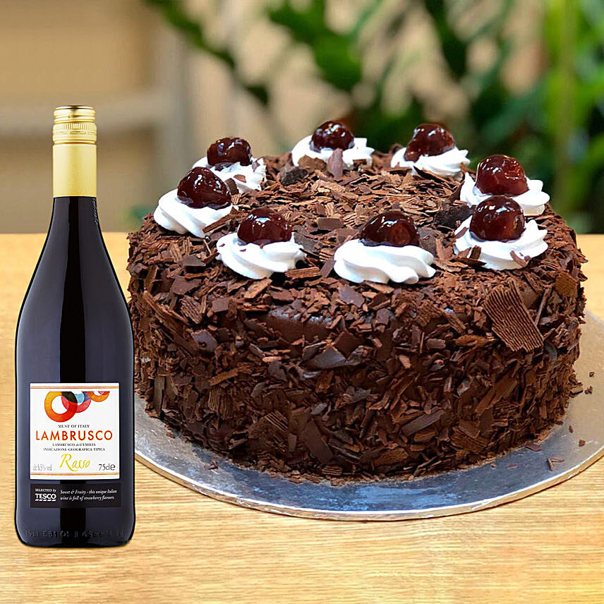 Blackforest Cake With Tesco Rosso Wine