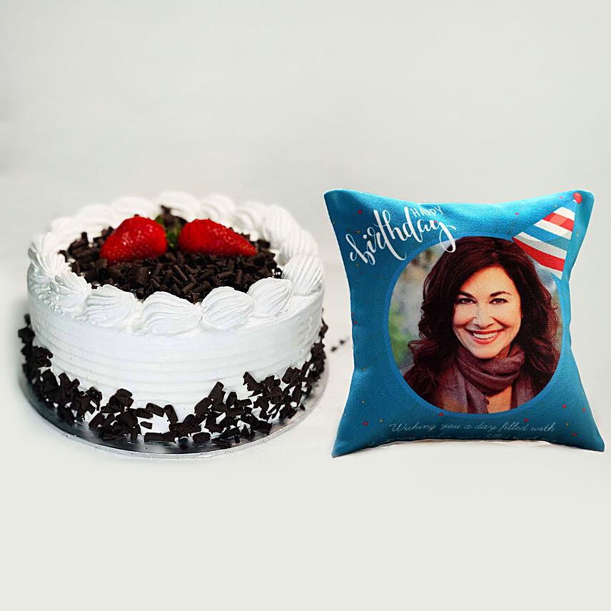 Black Forest Cake and Personalised Cushion