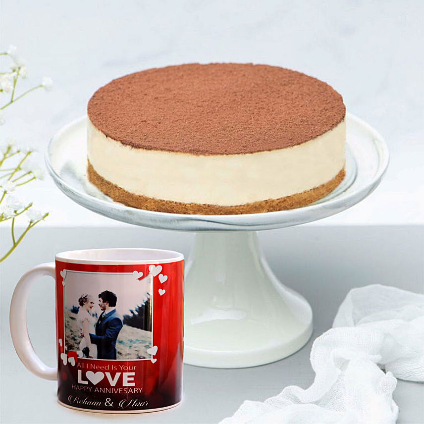 Irresistible Tiramisu Cake with Personalised Mug